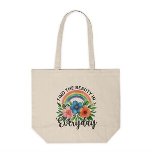 Find The Beauty In Everyday Custom Canvas Tote Bag